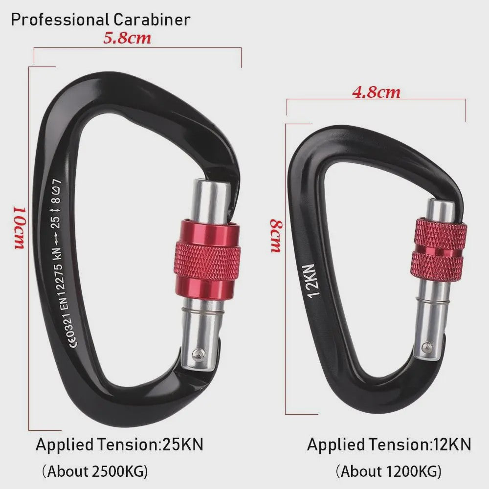 Professionele Aluminium Karabiner Haak - Veilig Klimmen & Outdoor