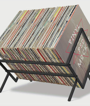 Stijlvolle Metalen Vinyl Platenhouder - Moderne Driehoek Vorm
