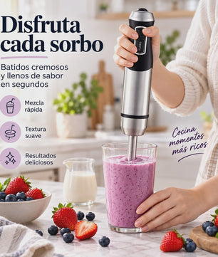 Krachtige 1500W Staafmixer met Turbo, RVS Bladen & Afneembare Arm - Ideaal voor Smoothies, Soepen en Sauzen