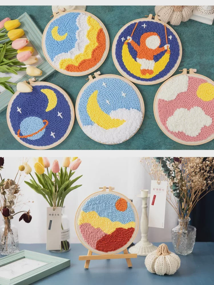 Punch Needle Borduurpakket - Dieren & Patronen - DIY Knutselset voor Beginners