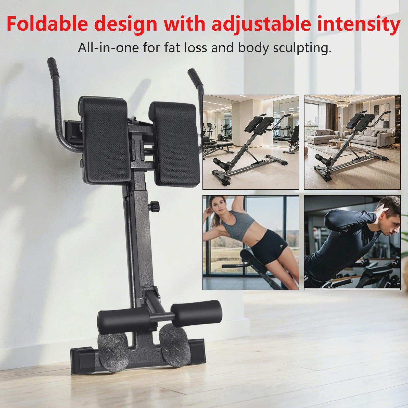 Opvouwbare Romeinse Bank - Back Trainer & Abdominal Trainer voor Krachttraining