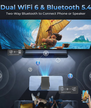 Lyncast X7 Smart Projector: 8K Support, 2000 ANSI Lumens, Android 14, WiFi 6