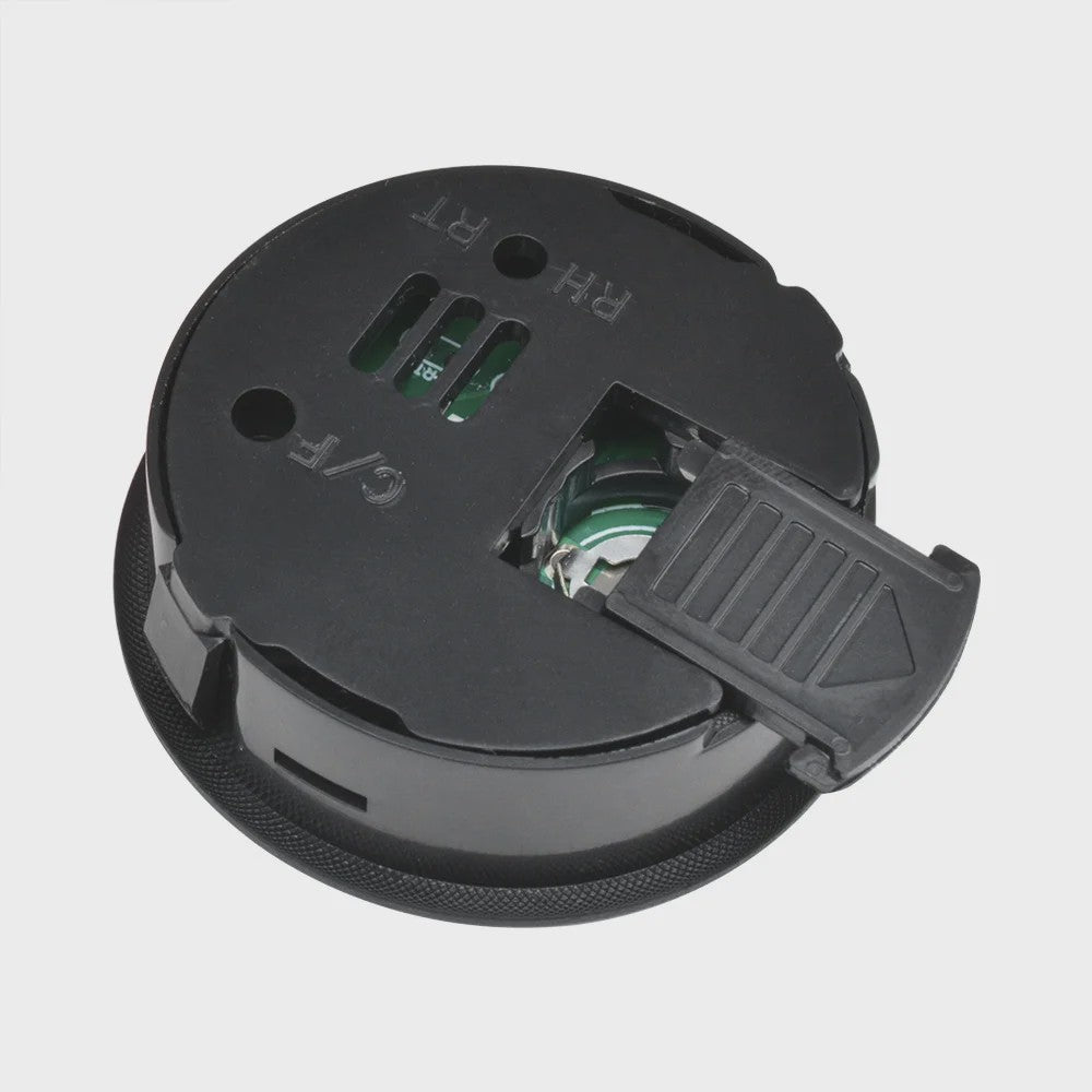 Inbouw Digitale Thermo-Hygrometer met Batterij - Zwart/Wit