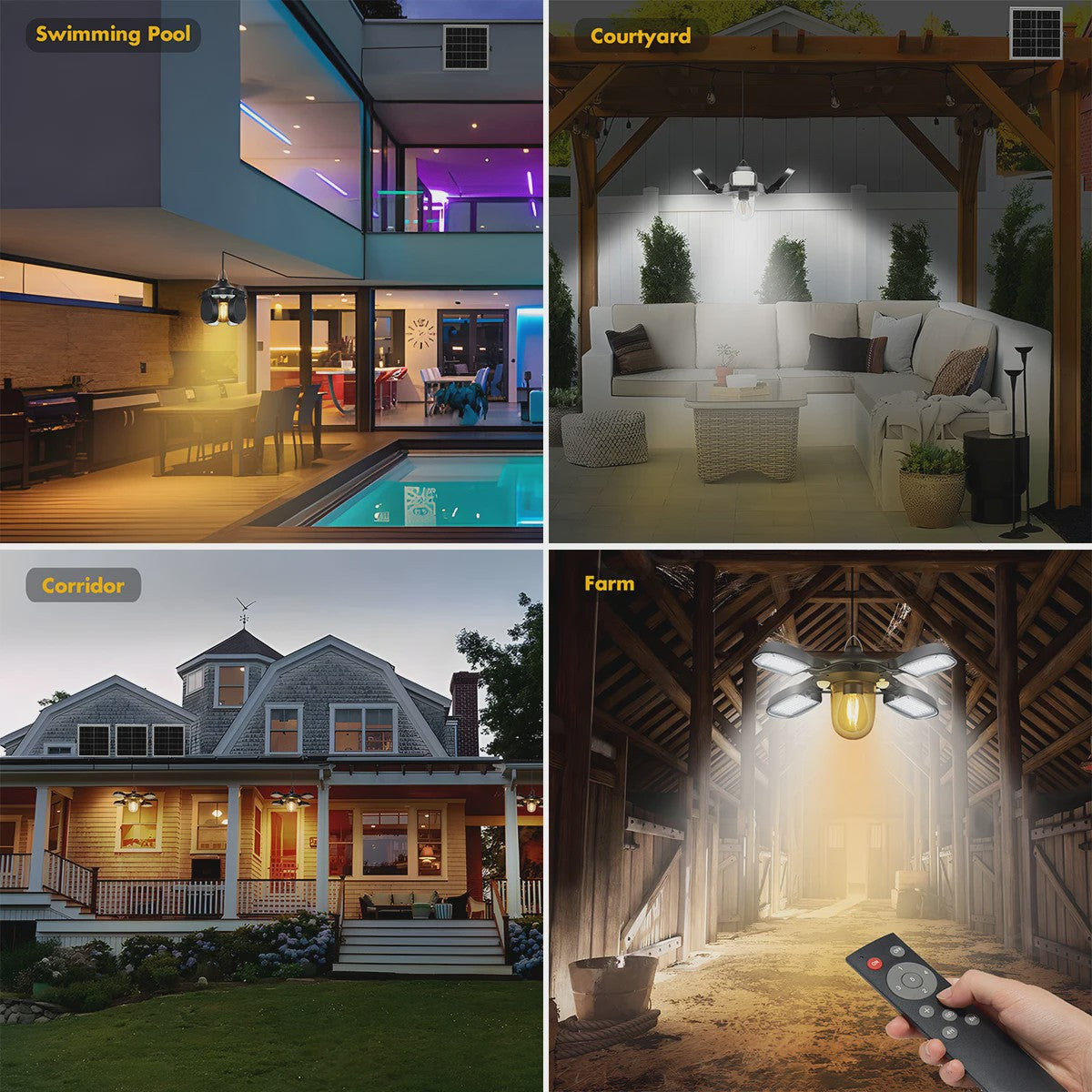192 LED Solar Hanglamp met Bewegingssensor & Afstandsbediening - Buitenverlichting