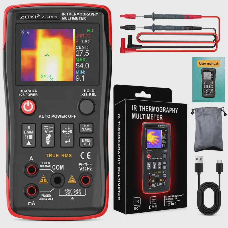 ZOYI ZT-R01: 2-in-1 Thermische Camera & Multimeter met 25000 Counts True RMS
