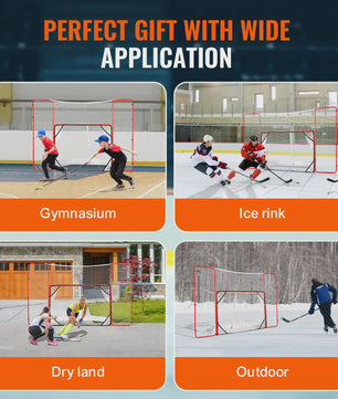 Professionele Hockey Goal 72" met Backstop Targets - Draagbaar Indoor/Outdoor Oefennet