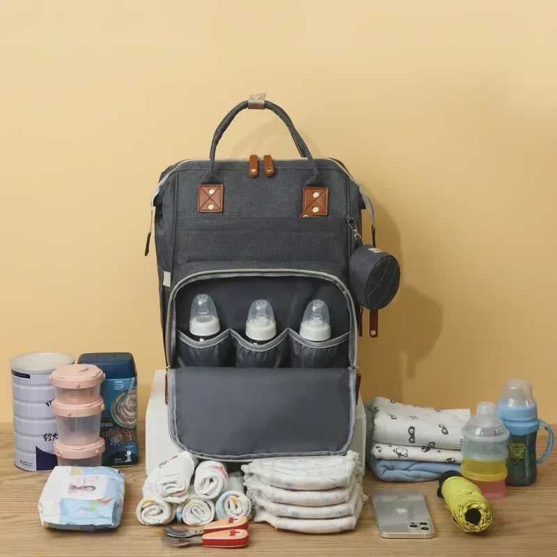 Multifunctionele Luiertas Rugzak met USB-poort - Grote Capaciteit, Waterdicht