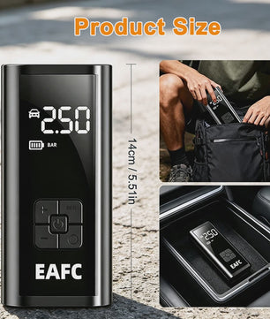 Draadloze Digitale Bandenpomp 4000mAh - Auto, Motor, Fiets & Ballen - Met LED & SOS Functie