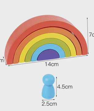 Houten Regenboog Stapel- en Balansspeelgoed - Montessori Educatief Speelgoed voor Kinderen