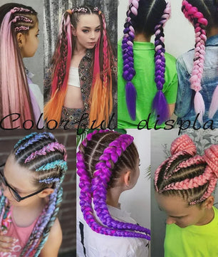 24 Inch Jumbo Braids Haarverlenging - Synthetisch Vlecht Haar in Kleurrijke Tinten