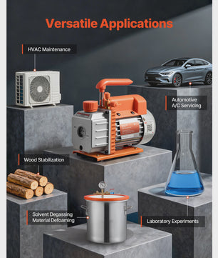 SucceBuy Vacuümpomp voor HVAC: 1- & 2-Traps, 3.5-7 CFM