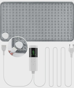 Elektrische Verwarmingsdeken 30x60cm - Verstelbare Warmte & Timer voor Rug, Nek, Schouder - Wasbaar & Comfortabel