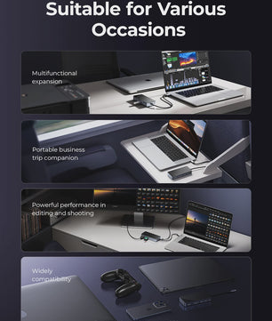 ORICO USB-C Docking Station met M.2 NVMe/SATA SSD Enclosure & 10Gbps Hub