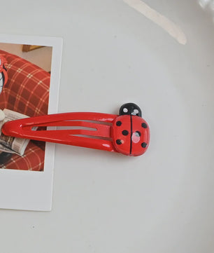 4x Schattige Rode Lieveheersbeestje Haarclips voor Kinderen - Leuke Snap Speldjes