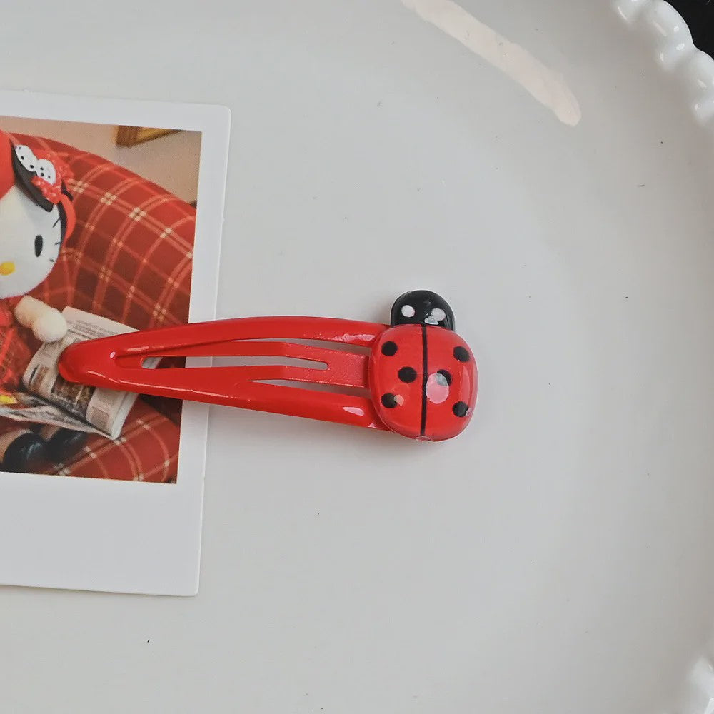 4x Schattige Rode Lieveheersbeestje Haarclips voor Kinderen - Leuke Snap Speldjes
