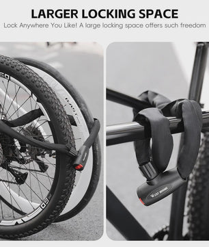 WEST BIKING Anti-diefstal Fietsketting Slot - Robuust & Veilig met 2 Sleutels