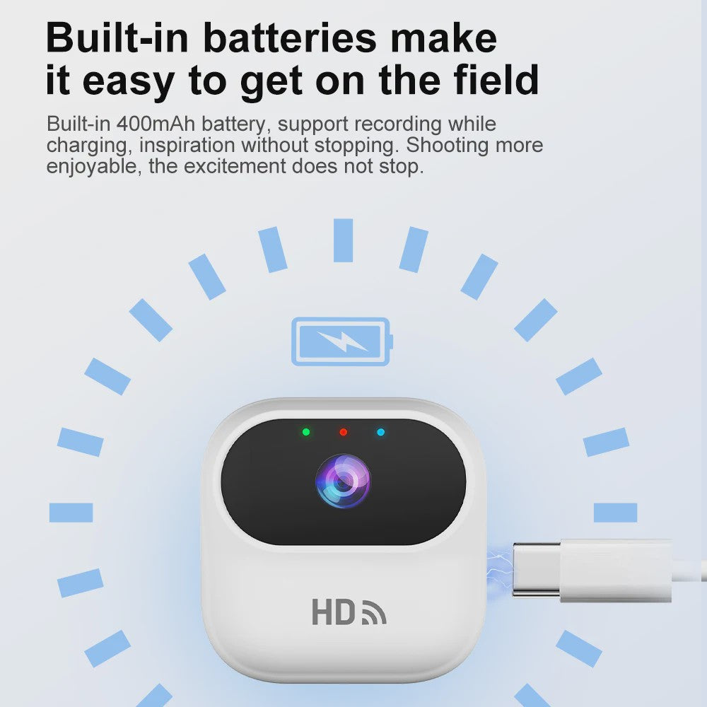 Ourlife A800 Mini WiFi Camera 1080P HD met Bewegingsdetectie en Magnetische Bevestiging