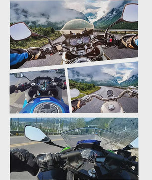 Motorhelm Mount Kit voor GoPro, SJCAM, AKASO, Insta360 - Kin, Zijkant, Top