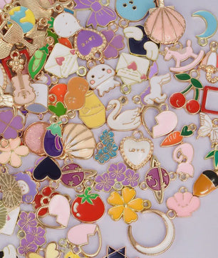 Grote Mix Bedeltjes (30/60/100 stuks) - Enamel & Drip Oil - Voor Sieraden Maken