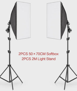 Professionele Softbox Verlichtingskit 50x70CM met E27 Fotografie Lampen