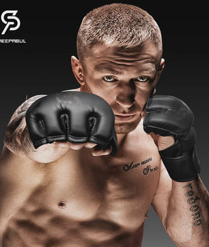 Professionele MMA Half-Finger Vechtsport Handschoenen - Dikke Vulling voor Boksen, Sanda & Training