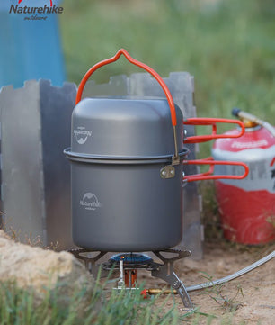 Naturehike 4-delige Camping Kookset Aluminium Outdoor Tafelgerei Set