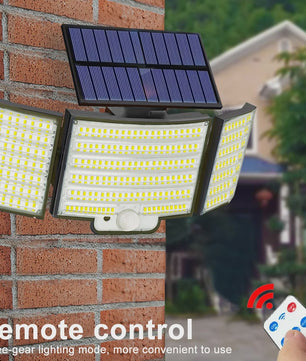 Krachtige Solar Buitenlamp met Bewegingssensor - 366 LED's, IP65 Waterdicht voor Tuin & Huis