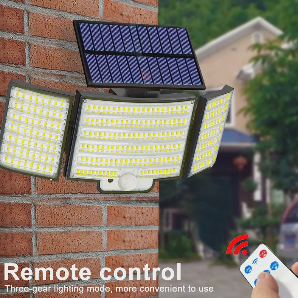 Krachtige Solar Buitenlamp met Bewegingssensor - 366 LED's, IP65 Waterdicht voor Tuin & Huis