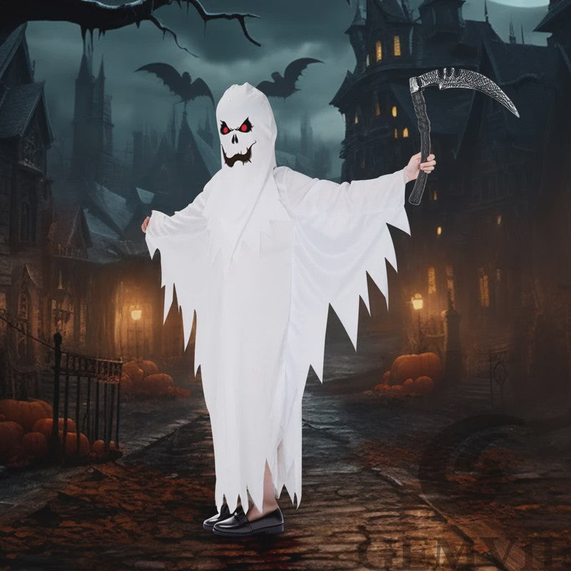 Spook Kostuum Kinderen - Eng Spook Halloween Verkleedpak met Masker