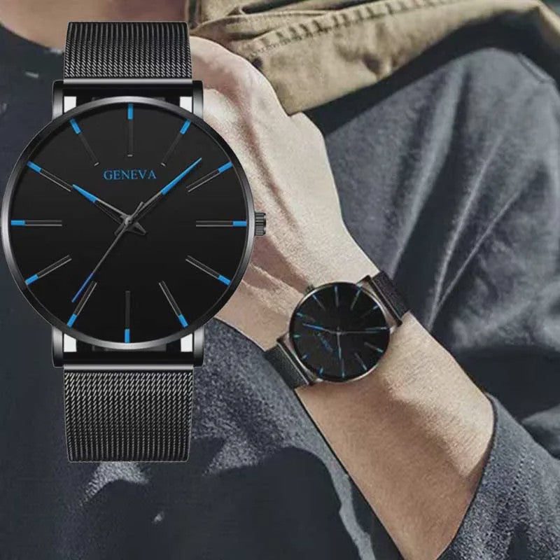 Luxe Herenhorloge met Slim Mesh Band - Stijlvol en Waterdicht