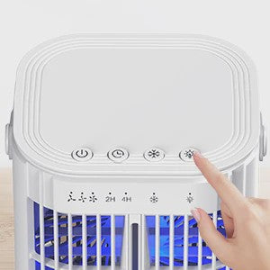 Draagbare Ventilator met 900ml Tank, 7-kleuren Nachtlampje & USB - Ideaal voor Huis en Kantoor