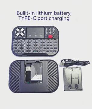 Mini Draadloos Toetsenbord met Touchpad, Scroll Wheel & 8 Kleuren Backlit - Dual Mode BT/2.4G Air Mouse Remote