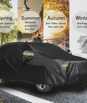 Universele Autohoes voor SUV en Sedan - Waterdicht, UV- en Krasbestendig met Reflecterende Strepen