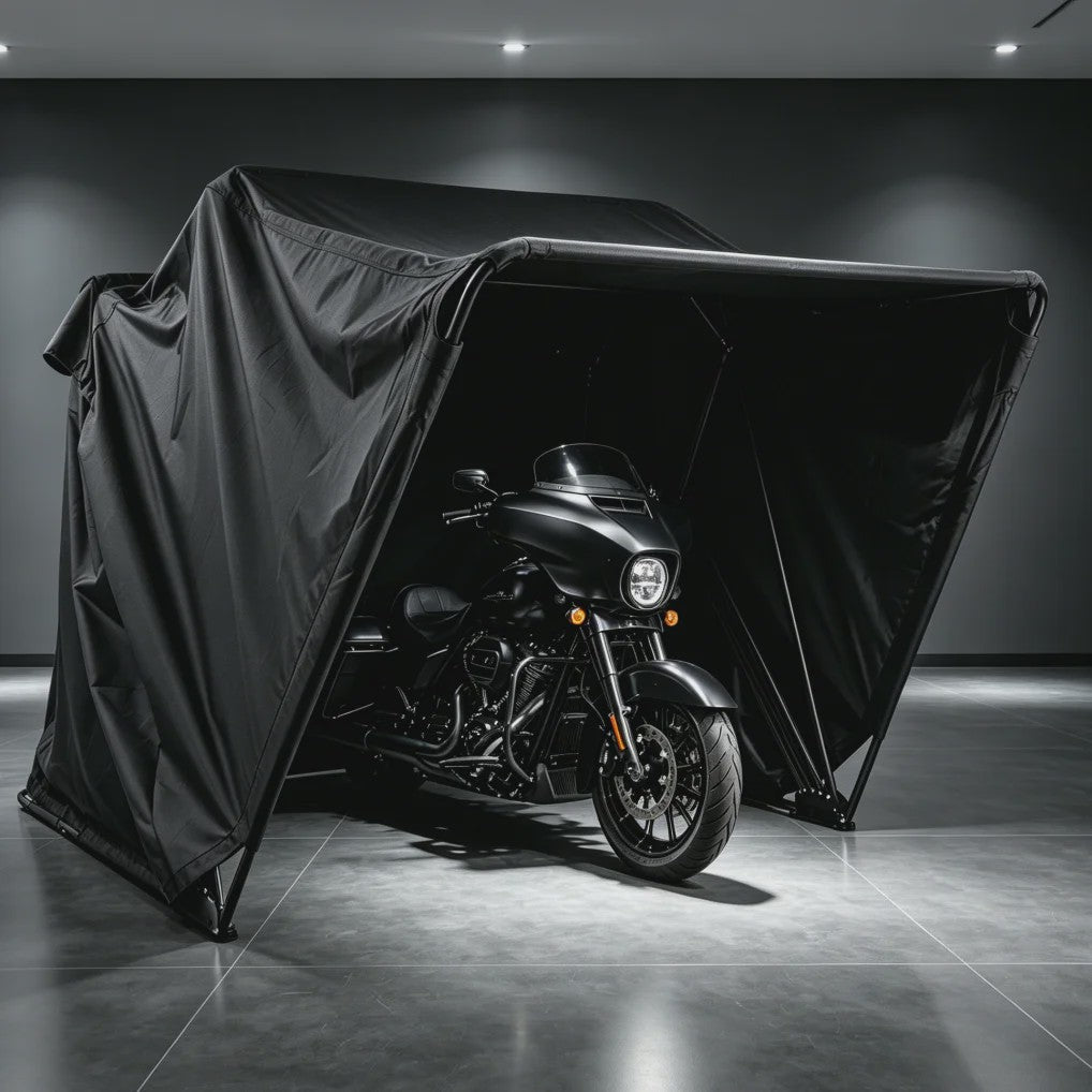 Compacte Motor Garage Tent - 270x105x155cm - Vrijstaande Stalen Frame, Stof- en UV-Bestendig