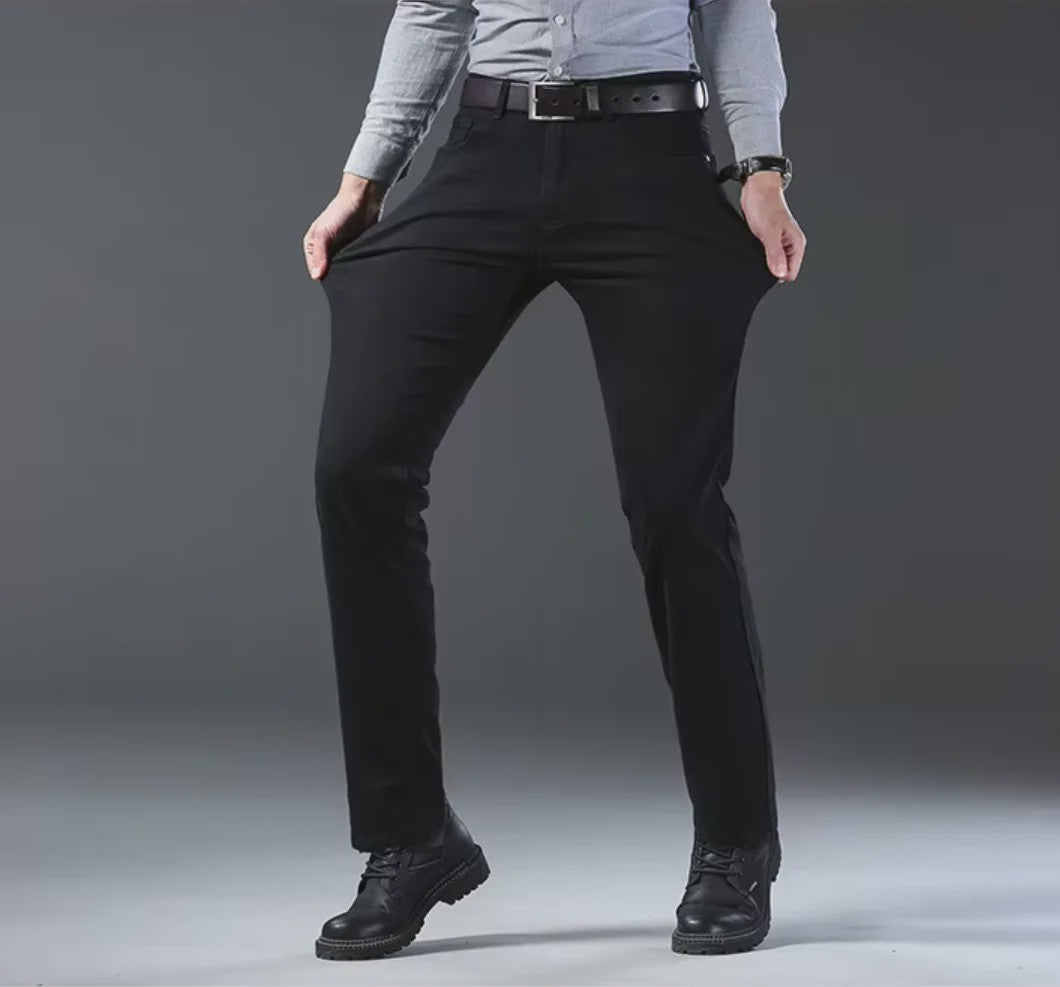 Herens Jeans Rechte Pasvorm Stretch - Zakelijk & Casual Blauw/Zwart Denim Werkbroek
