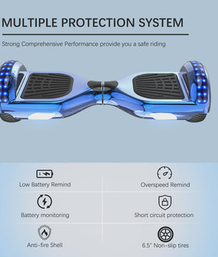 RCB Hoverboard 6.5 Inch Zelfbalancerend Elektrisch voor Kinderen & Volwassenen met Bluetooth en LED Verlichting