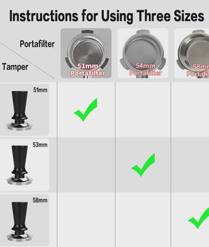 Professionele Espresso Tamper met Constante Druk (51/53/58mm) - Barista Kwaliteit