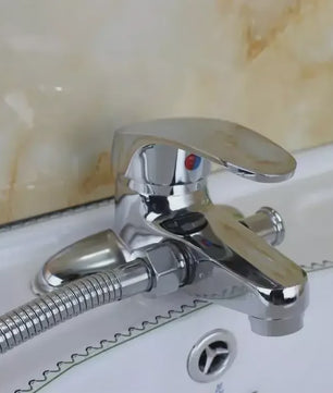 Badkamer Kraan met Douchefunctie - Wastafelmengkraan Warm & Koud - Chroom