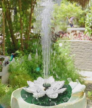Mini Lotus Solar Fontein - Drijvende Waterval Decoratie voor Tuin & Vogelbad