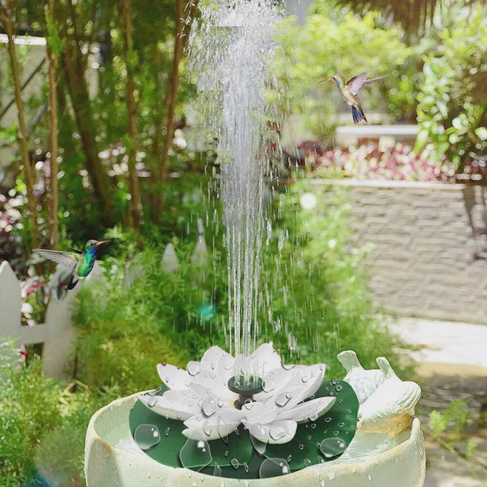 Mini Lotus Solar Fontein - Drijvende Waterval Decoratie voor Tuin & Vogelbad