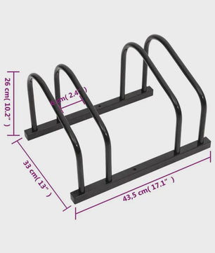 Robuuste Stalen Fietsendrager voor 2 Fietsen - Heavy Duty Fietsenrek Zwart