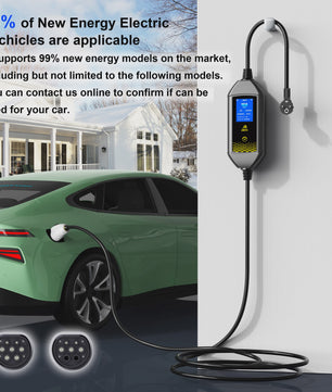 Draagbare EV Charger GWUYU 3.5kW - Type 1, 2, GBT - APP Bediening