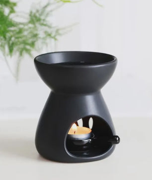 Handgemaakte 2-in-1 Keramische Oliebrander & Nachtlampje voor Essentiële Oliën, Yoga en Spa