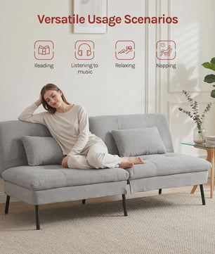 Convertible Sofa Bed met Verstelbare Rugleuning en Kussens - SediaXL