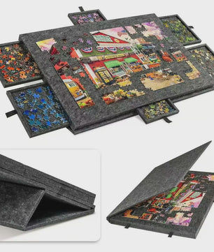Puzzelbord met 6 Lades - Draagbare Non-Slip Organizer voor 1000 Stukjes