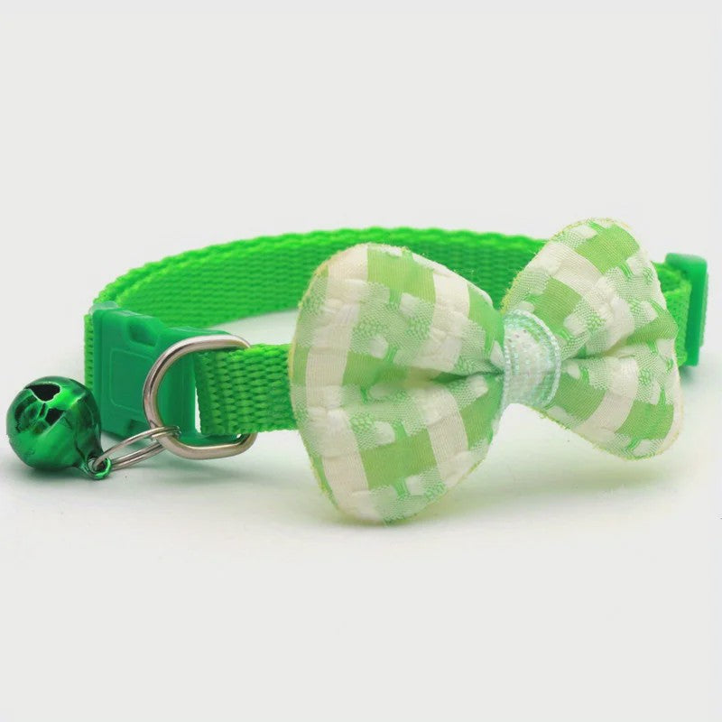 Verstelbare Katoenen Honden- en Kattenband met Strikje - Perfect voor Feestelijke Gelegenheden en Dagelijks Gebruik