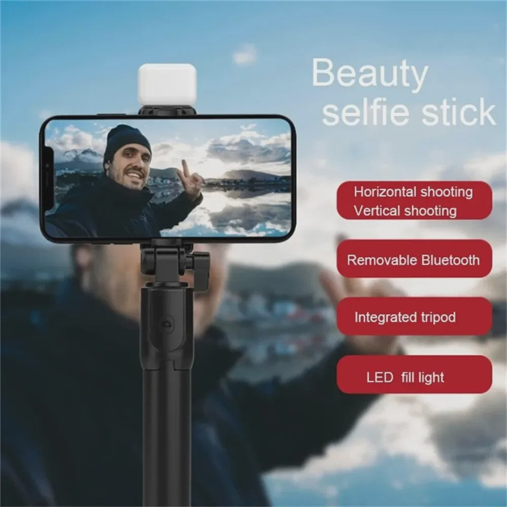 Draadloze Selfie Stick Tripod met Ringlamp en Bluetooth Afstandsbediening