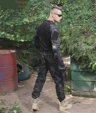 Tactisch Camouflage Uniform Set: Cargo Broek & Shirt voor Heren