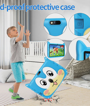 Kinder Tablet 7 Inch Android 13 - 4GB RAM/64GB Opslag - Educatief & Leuk Cadeau - WiFi 5G