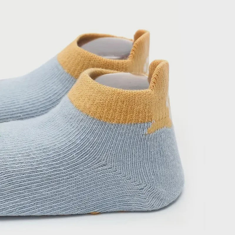 6 Paar Leuke Kinder Sokken met Antislip - Katoen, Ademend & Comfortabel - Schattige Dierenprintjes